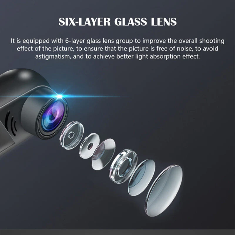 1080P HD 360° Rotating Mini ADAS Dashcam - Image 3