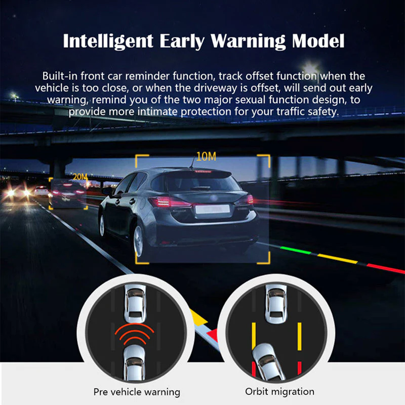 1080P HD 360° Rotating Mini ADAS Dashcam - Image 4