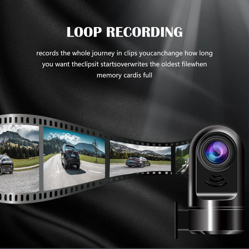 1080P HD 360° Rotating Mini ADAS Dashcam - Image 6