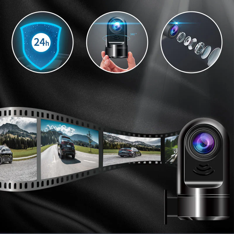 1080P HD 360° Rotating Mini ADAS Dashcam - Image 9