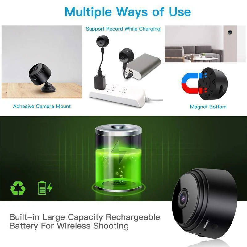 1080p Magnetic WiFi Mini Camera - Image 3