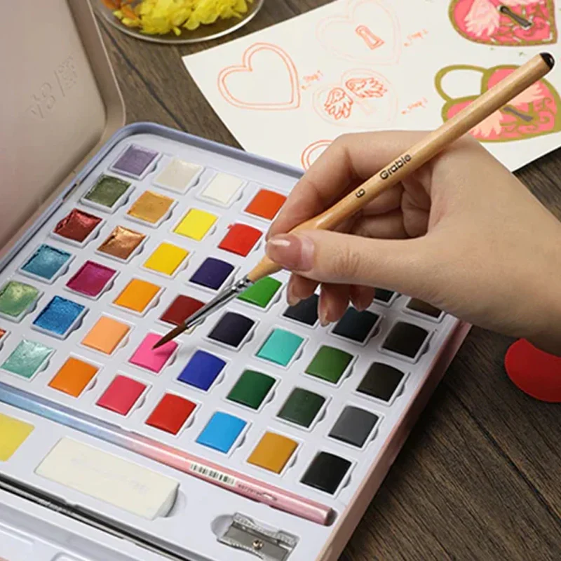 11 Pcs Miniature Detail Paint Brush Set With Natural Wood Handle - Image 8