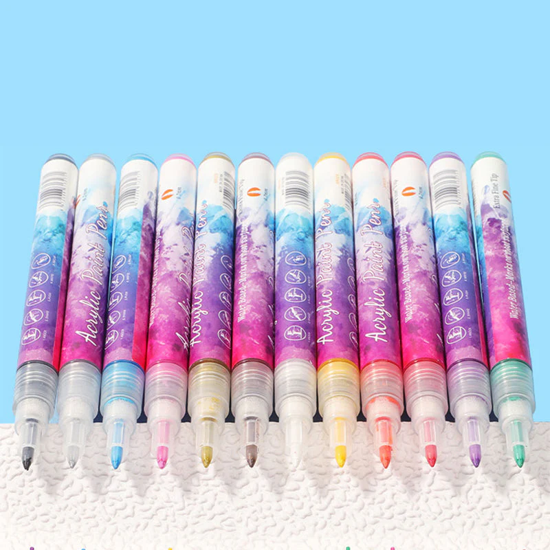 12 Colors Ultra Thin Curve Manicure Marker - Image 5