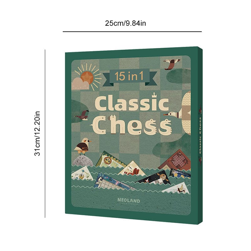 15-in-1 Multifunctional Book-Style Portable Chess Set - Image 17