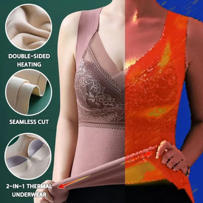 2-in-1 Built-in Bra Thermal Underwear - Image 7
