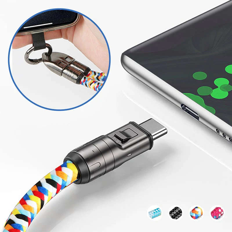 2-in-1 Fast Charging Data Cable ＆ Phone Lanyard - Image 10