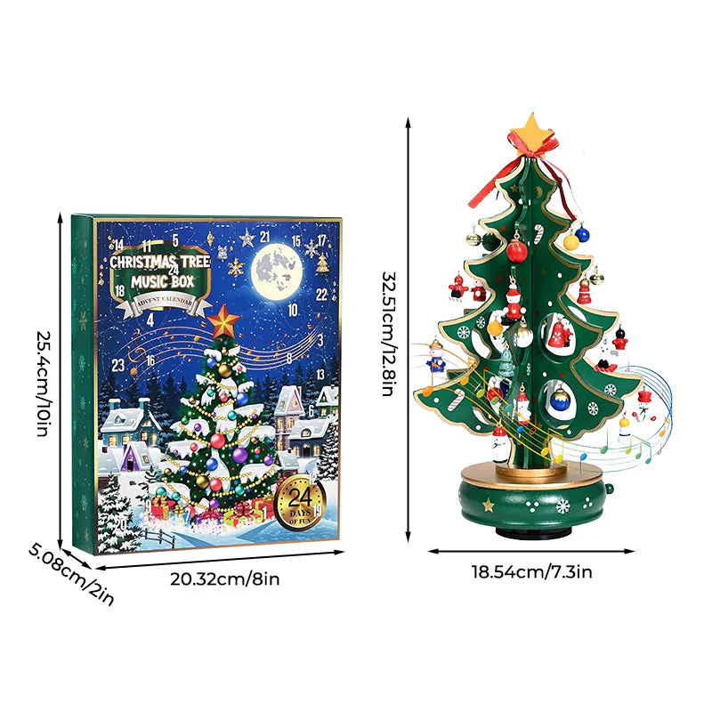 24 Days Countdown Calendar with Christmas Tree 24 PCS Ornaments - Image 12