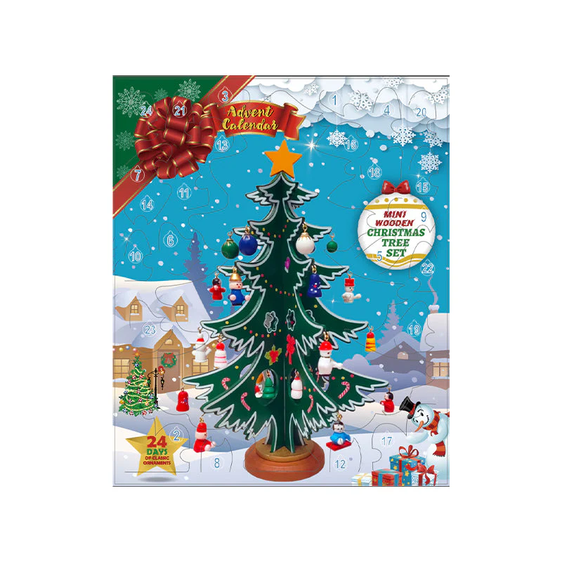 24 Days Countdown Calendar with Christmas Tree 24 PCS Ornaments - Image 13