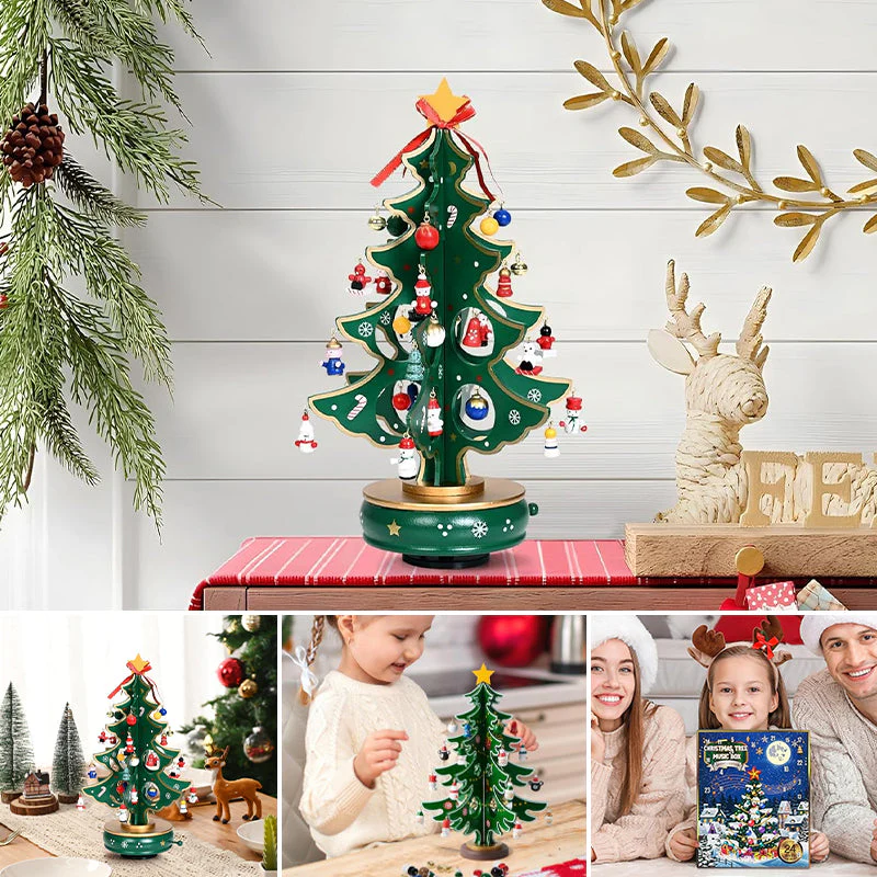 24 Days Countdown Calendar with Christmas Tree 24 PCS Ornaments - Image 2