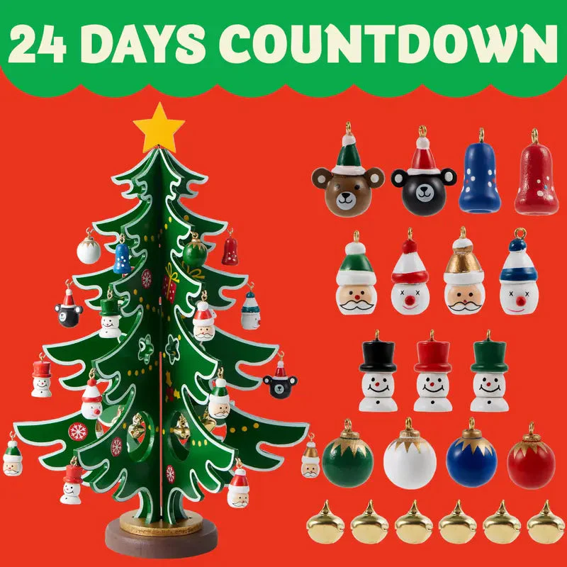 24 Days Countdown Calendar with Christmas Tree 24 PCS Ornaments - Image 5