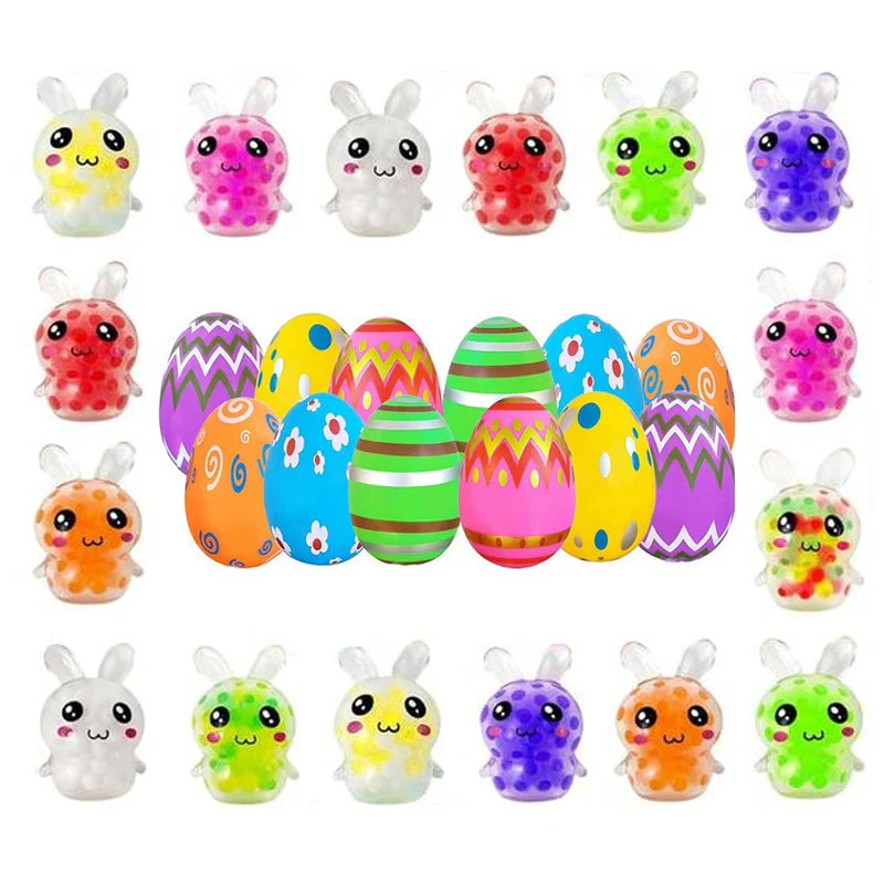 24 Pack Prefilled Easter Eggs with Squeeze Toys - Image 3
