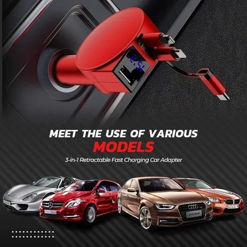 3-in-1 Fast Car Charger - Image 5