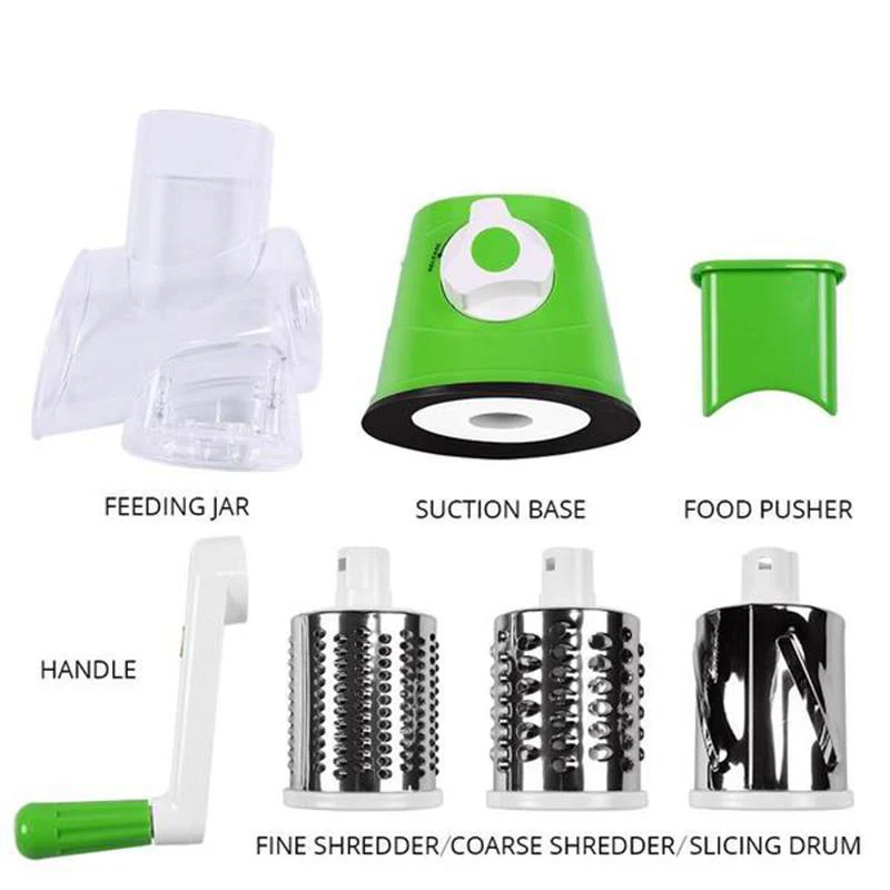 3 in 1 Rotary Cheese Grater Vegetable Slicer - Image 5