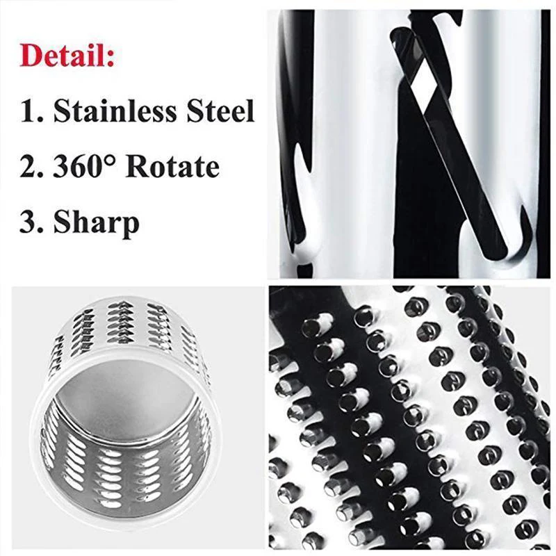 3 in 1 Rotary Cheese Grater Vegetable Slicer - Image 7