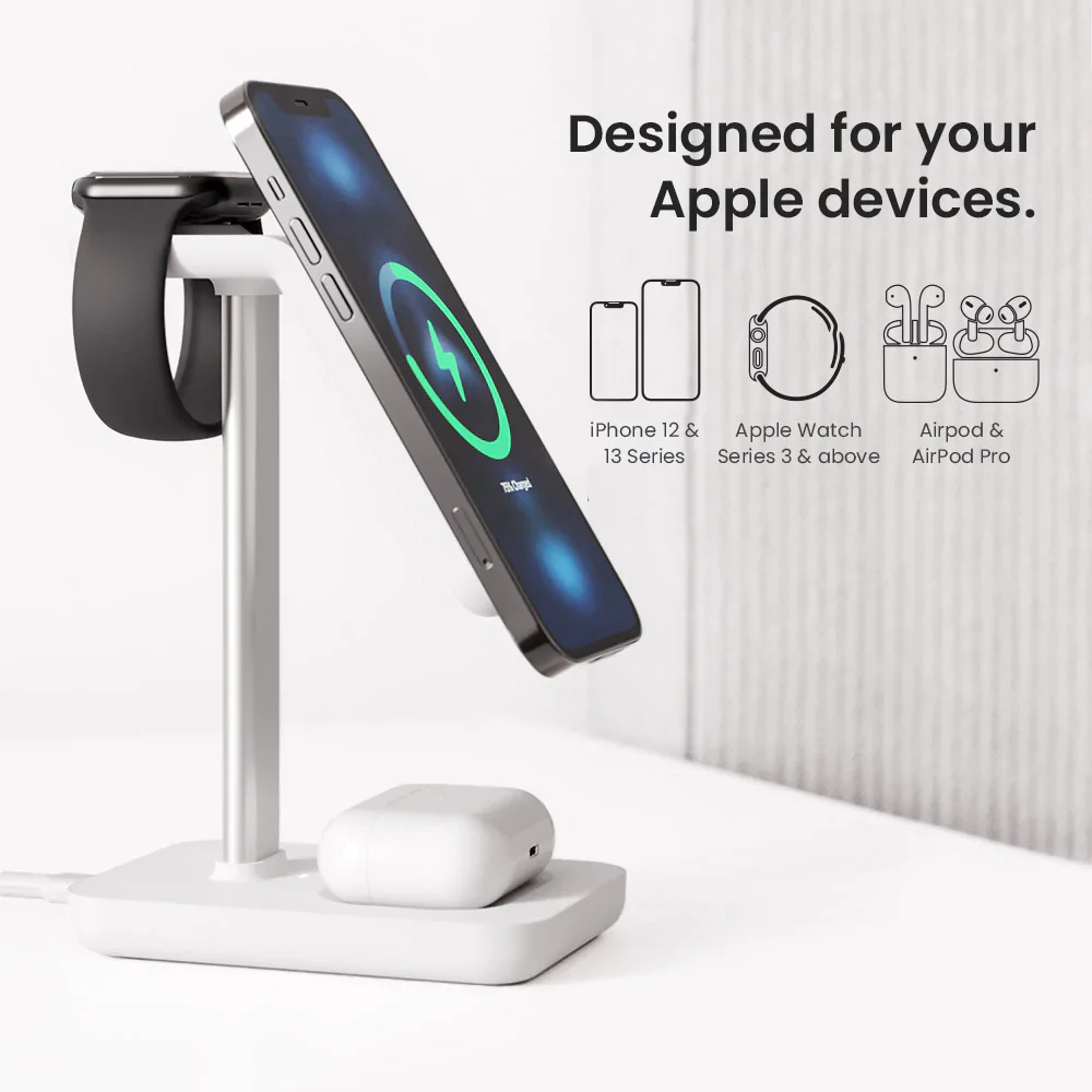 3 in 1 Wireless Charging Station Suitable for iPhone - Image 2