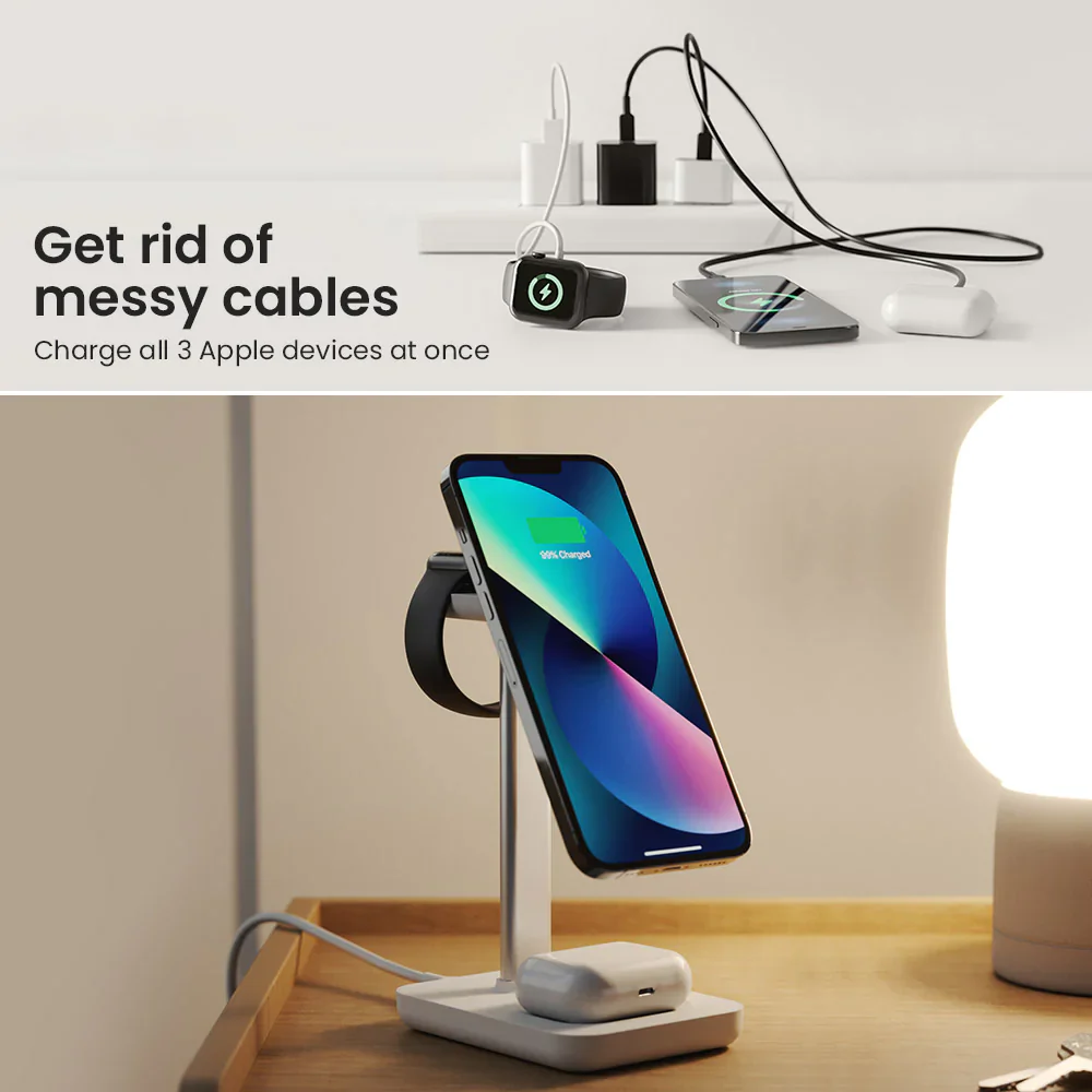 3 in 1 Wireless Charging Station Suitable for iPhone - Image 3