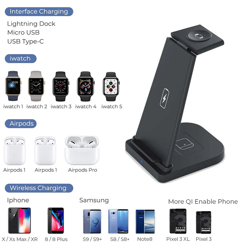 3 in 1 Wireless Charging Station Suitable for iPhone - Image 8