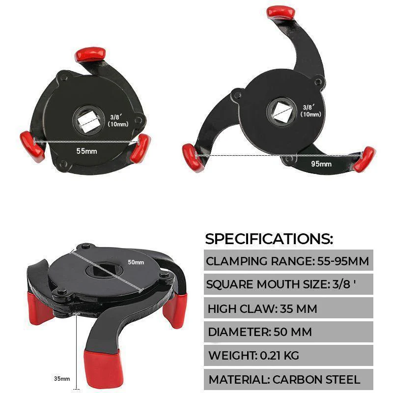 3 Jaw Oil Filter Wrench - Image 6