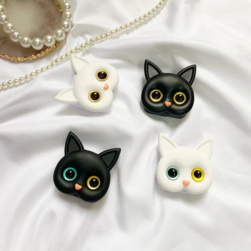 3D Cute Kitten Phone Holder with mini Mirror - Image 5
