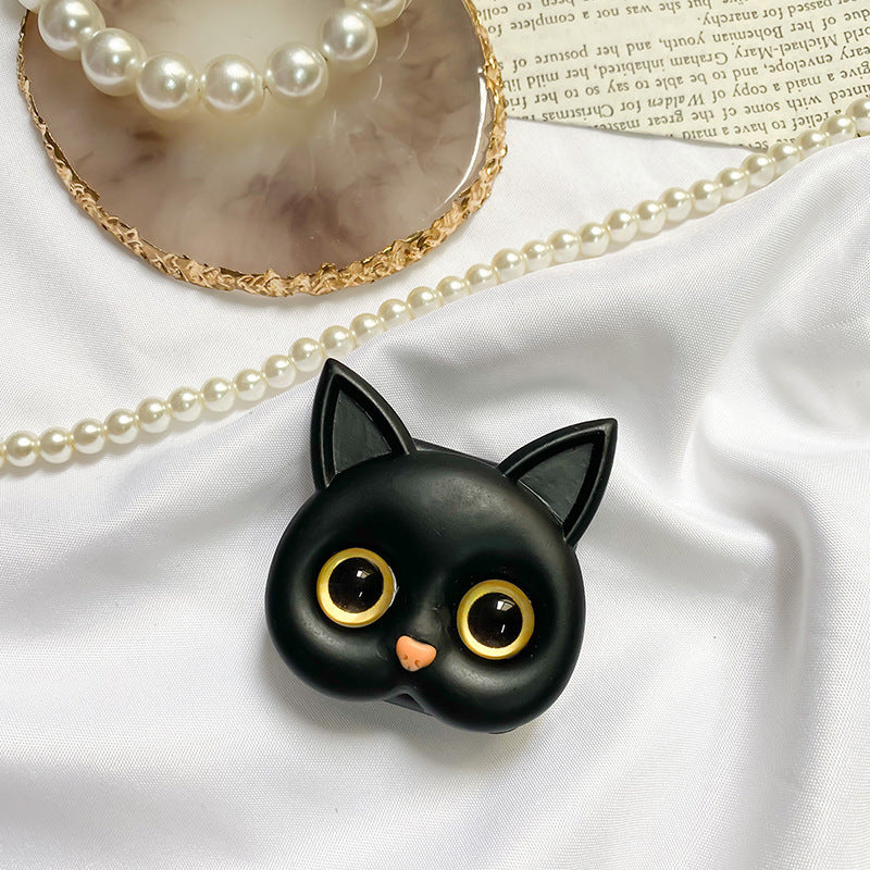 3D Cute Kitten Phone Holder with mini Mirror - Image 7
