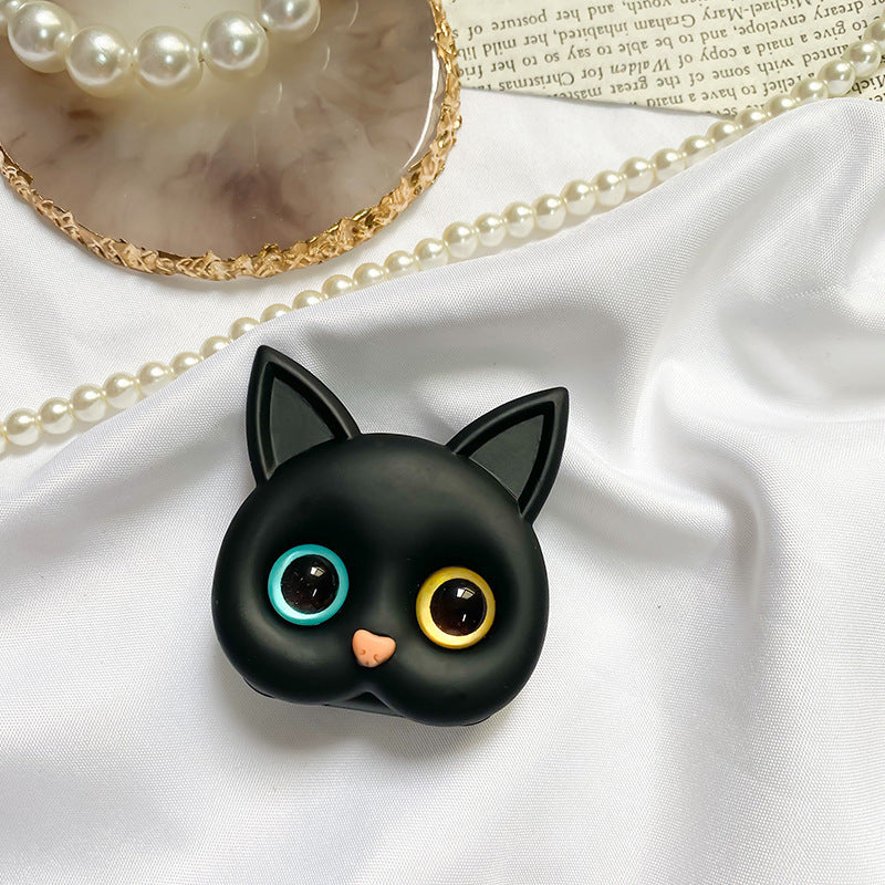 3D Cute Kitten Phone Holder with mini Mirror - Image 8