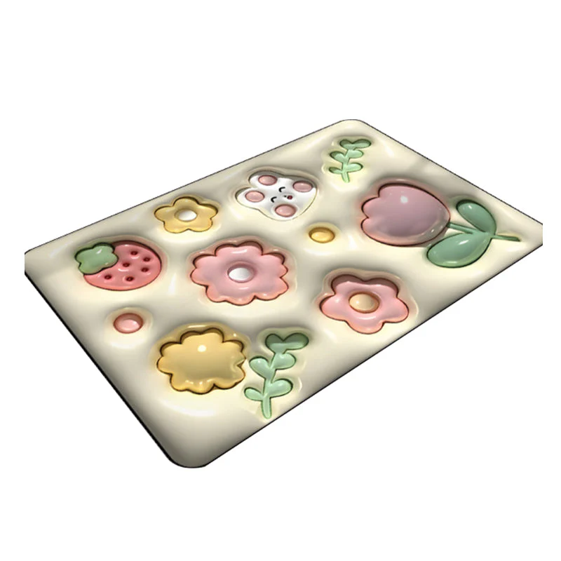 3D flower soft diatom mud absorbent floor mat - Image 10