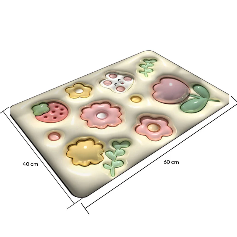 3D flower soft diatom mud absorbent floor mat - Image 11