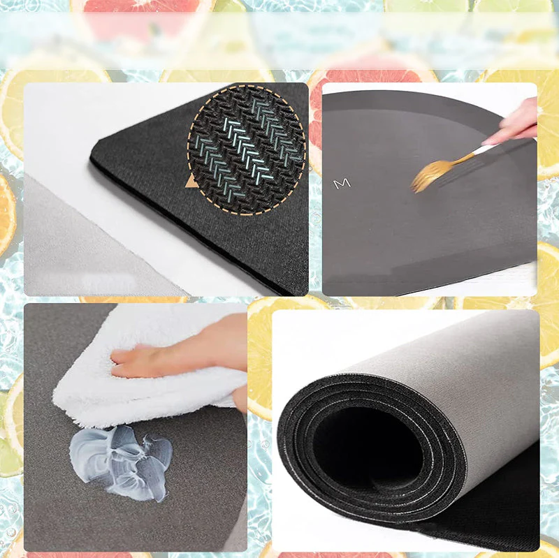 3D flower soft diatom mud absorbent floor mat - Image 4