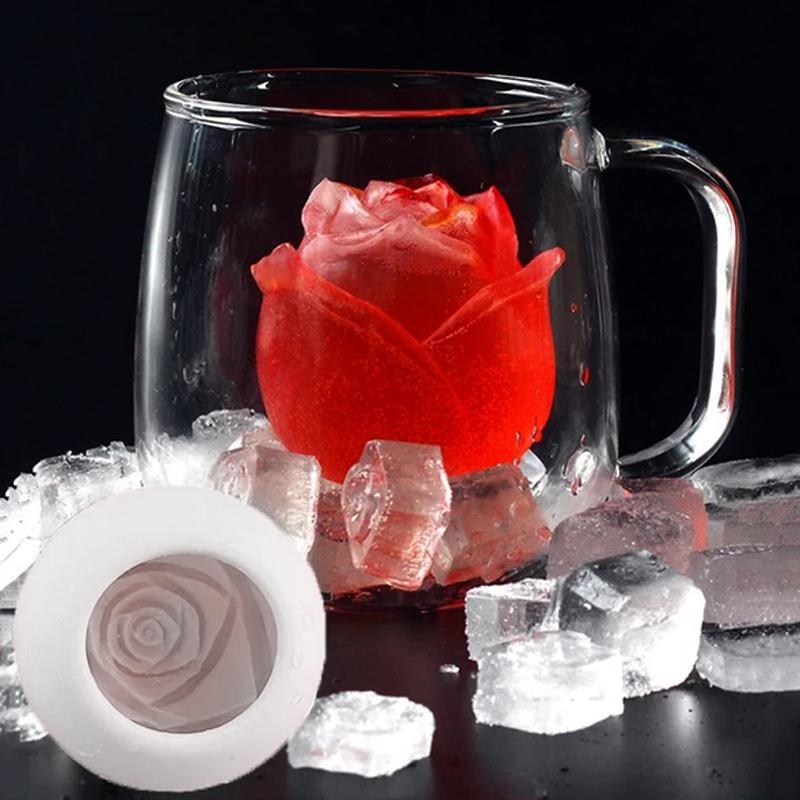 3D Silicone Rose Shape Ice Cube Mold - Image 6