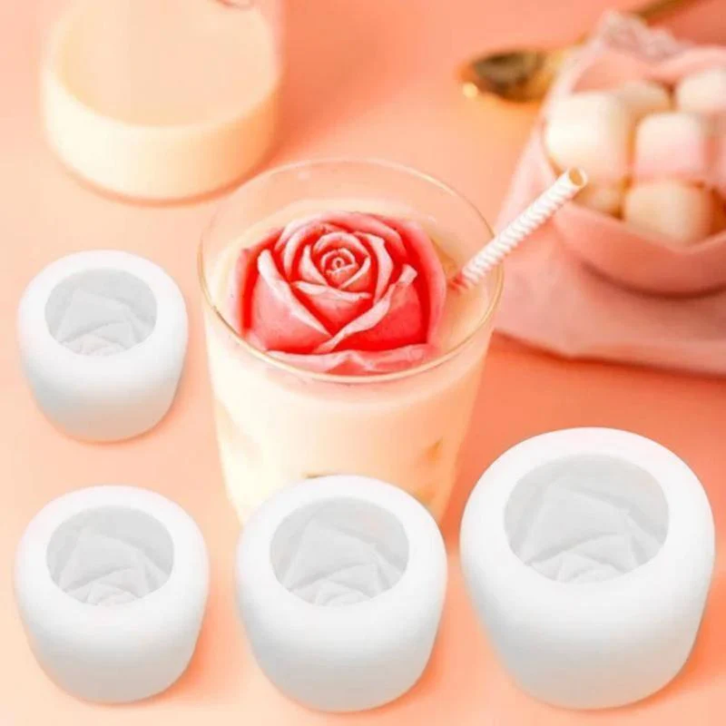 3D Silicone Rose Shape Ice Cube Mold - Image 9