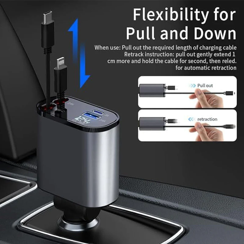 4 in 1 Fast Car Phone Charger - Image 3