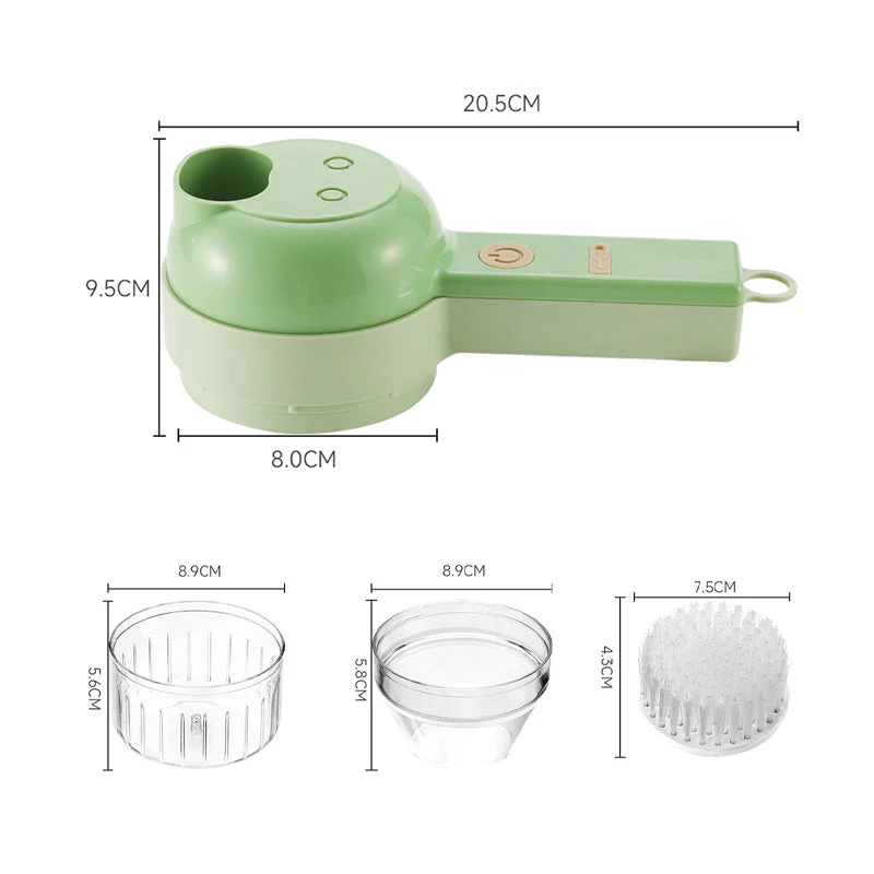 4 In 1 Handheld Electric Vegetable Cutter Set - Image 13