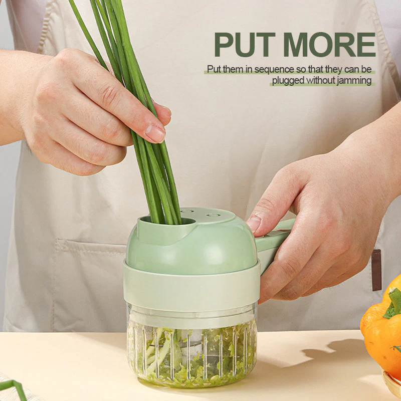 4 In 1 Handheld Electric Vegetable Cutter Set - Image 5
