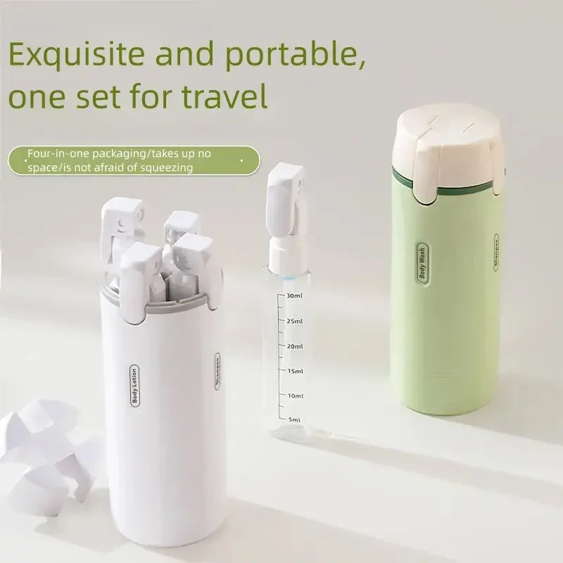 4-in-1 Leakproof Rotatable Travel Dispenser Set - Image 4