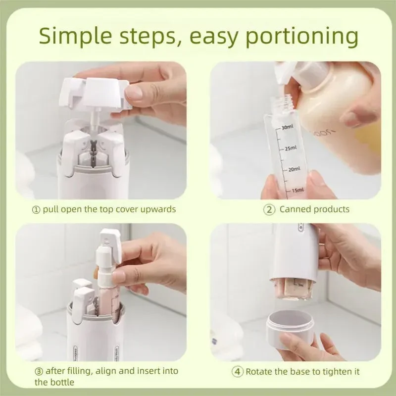4-in-1 Leakproof Rotatable Travel Dispenser Set - Image 6