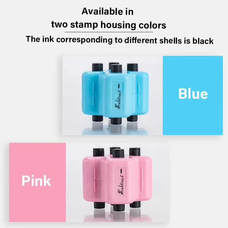4-in-1 Math Practice Roller Stamp Set - Image 3
