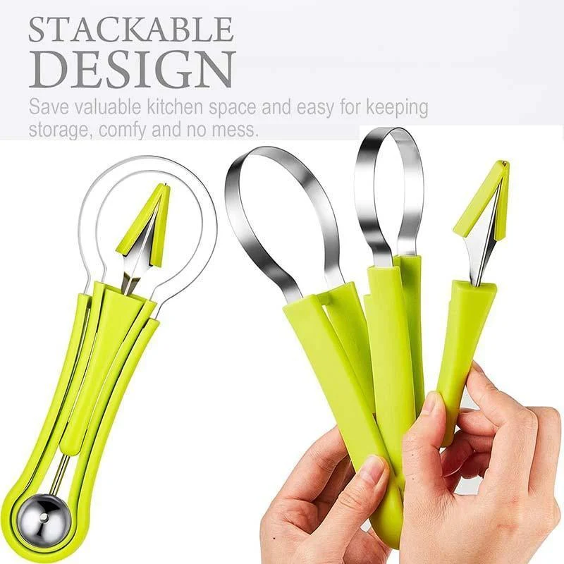 4 in 1 Stainless Steel Fruit Tool Set - Image 2