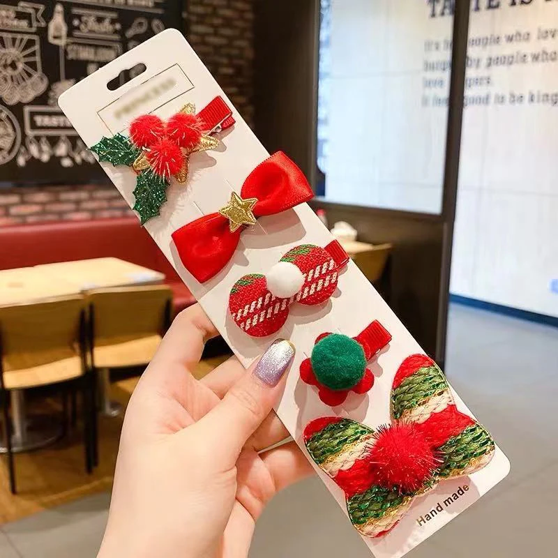 5 Pieces Christmas Hair Clips Set - Image 10