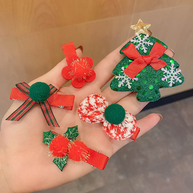 5 Pieces Christmas Hair Clips Set - Image 13