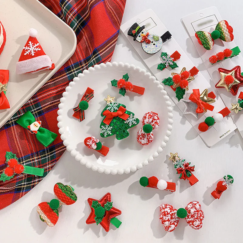 5 Pieces Christmas Hair Clips Set - Image 3