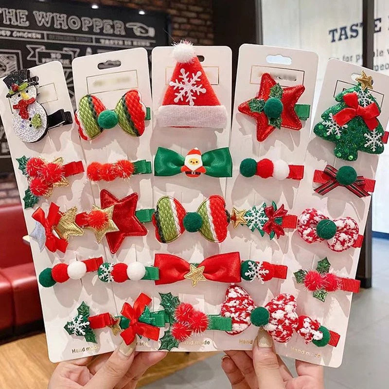 5 Pieces Christmas Hair Clips Set - Image 4