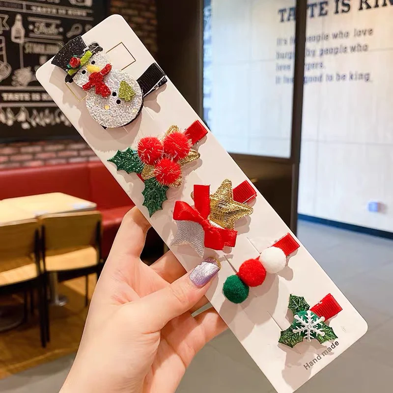 5 Pieces Christmas Hair Clips Set - Image 5