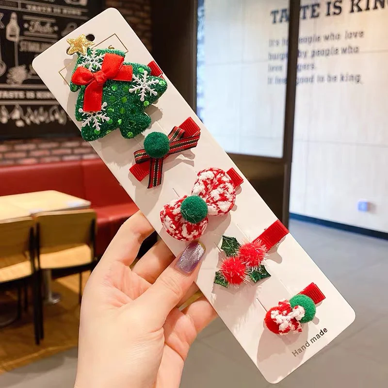 5 Pieces Christmas Hair Clips Set - Image 6