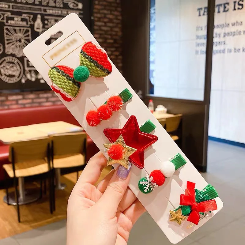 5 Pieces Christmas Hair Clips Set - Image 7