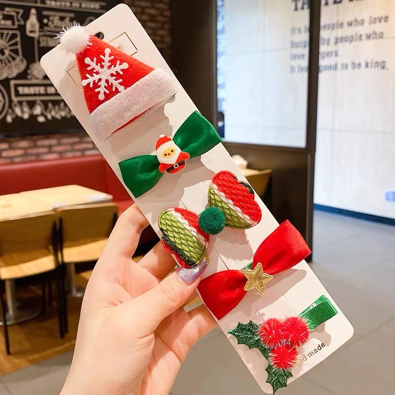 5 Pieces Christmas Hair Clips Set - Image 8