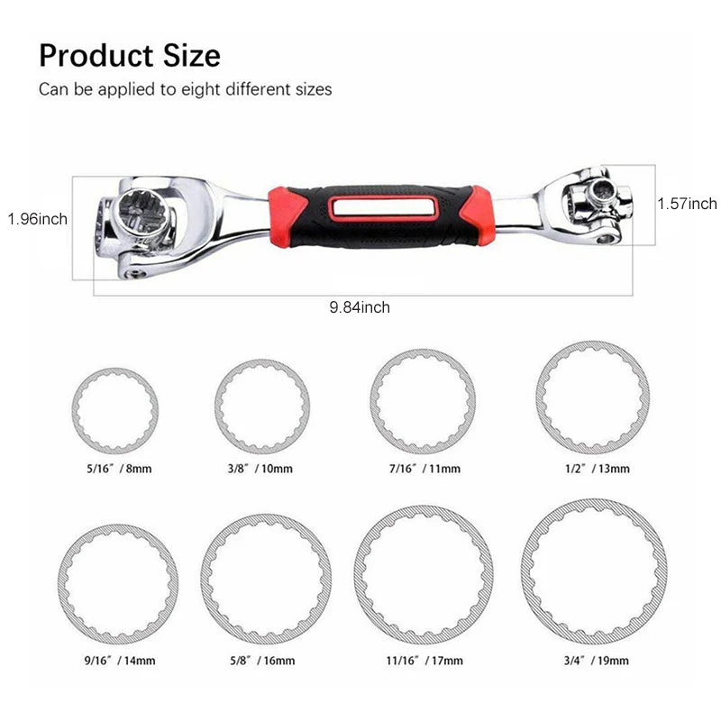 52 in 1 Universal Socket Spanner Wrench - Image 7