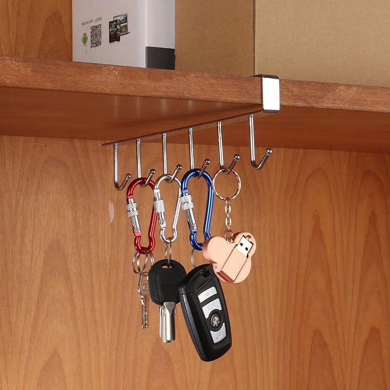 6 Hooks Under-Cabinet Hanger Rack - Image 11