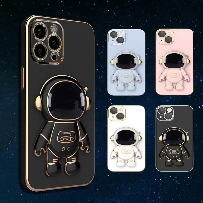 6D Plating Astronaut Hidden Stand Case Cover For IPhone - Image 10
