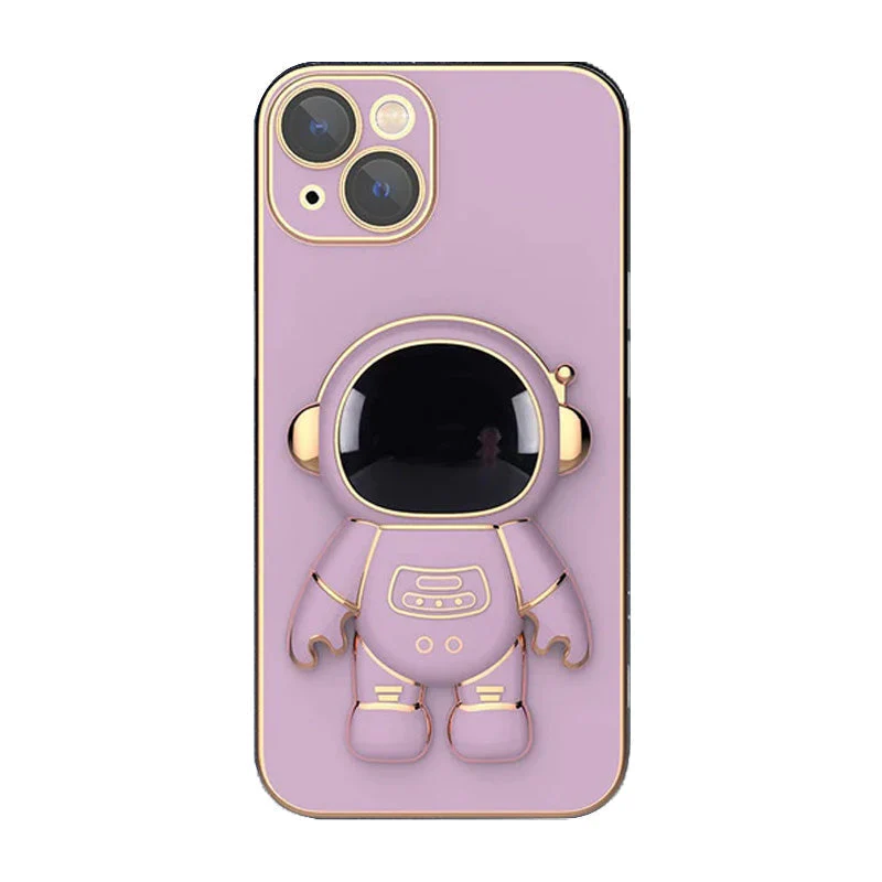 6D Plating Astronaut Hidden Stand Case Cover For IPhone - Image 14