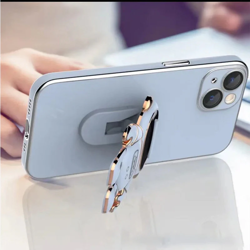 6D Plating Astronaut Hidden Stand Case Cover For IPhone - Image 4